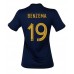 Frankrike Karim Benzema #19 Hemma matchtröja Dam VM 2022 Kortärmad Billigt